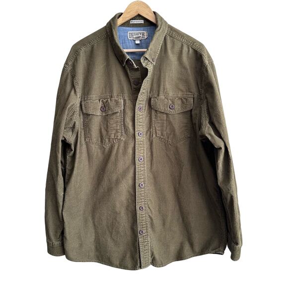Duluth Untucked Men's TALL Blue Ridge Relaxed Fit Button Up Corduroy Shirt L - Picture 1 of 11